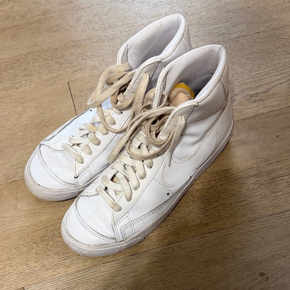 Nike White High-Top Blazers